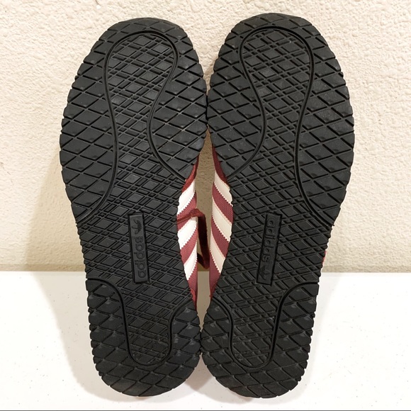 Adidas Red with White Strips Shoe (size: 9) - Picture 12 of 13